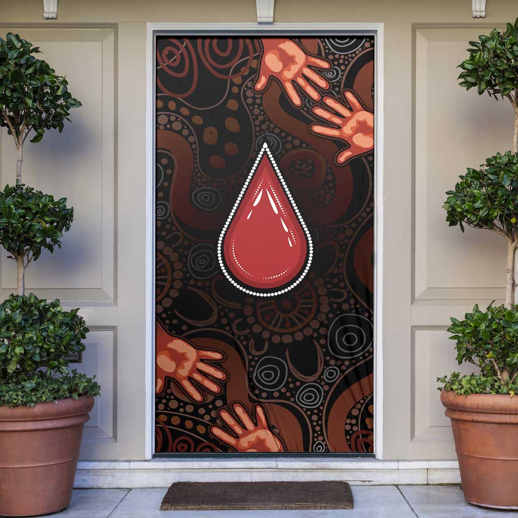 Australia Indigenous Leukemia Awareness Door Cover Aboriginal Dot Arts - Aussie Hoodie