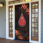 Australia Indigenous Leukemia Awareness Door Cover Aboriginal Dot Arts - Aussie Hoodie