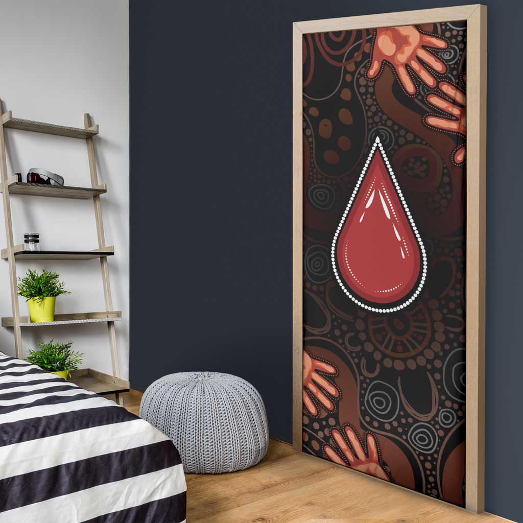 Australia Indigenous Leukemia Awareness Door Cover Aboriginal Dot Arts - Aussie Hoodie