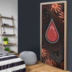 Australia Indigenous Leukemia Awareness Door Cover Aboriginal Dot Arts - Aussie Hoodie