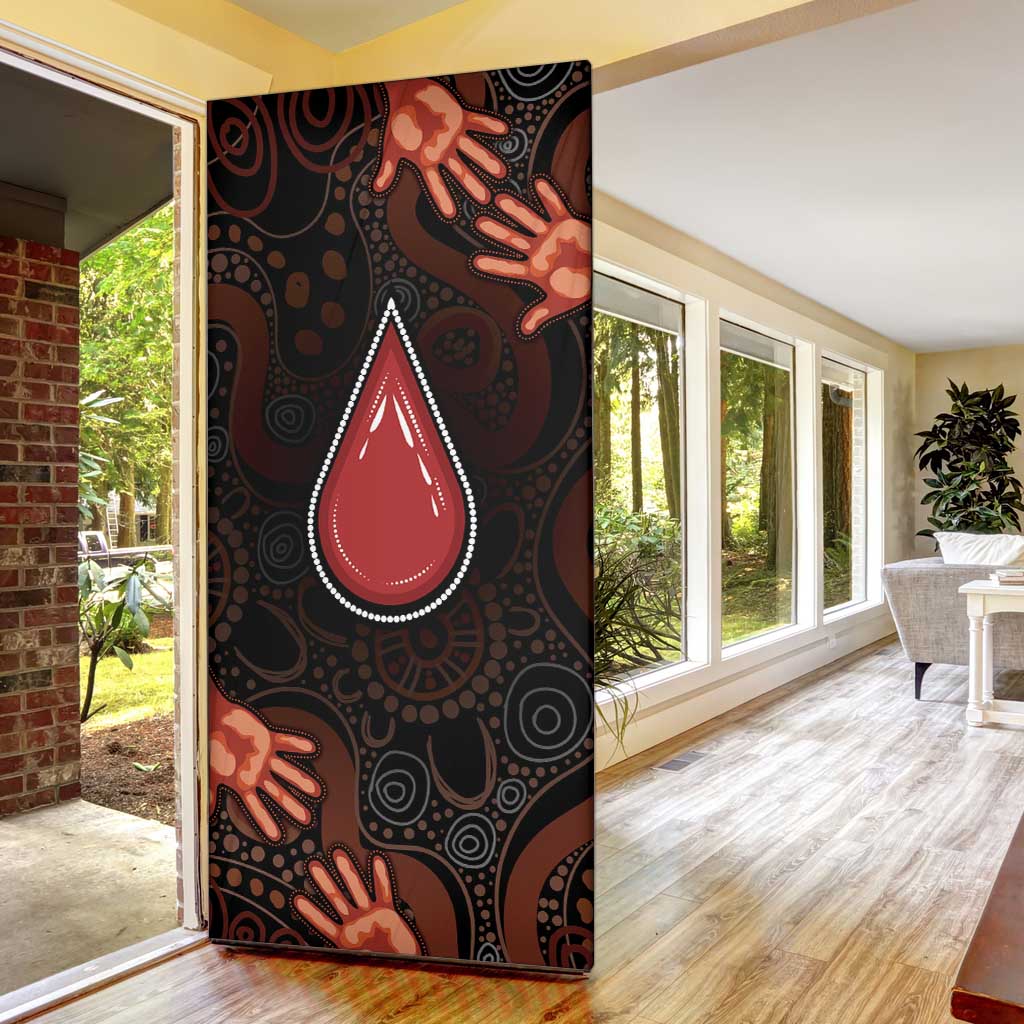 Australia Indigenous Leukemia Awareness Door Cover Aboriginal Dot Arts - Aussie Hoodie