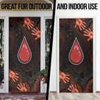 Australia Indigenous Leukemia Awareness Door Cover Aboriginal Dot Arts - Aussie Hoodie