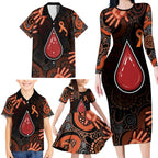 Australia Indigenous Leukemia Awareness Family Matching Long Sleeve Bodycon Dress and Hawaiian Shirt Aboriginal Dot Arts - Aussie Hoodie