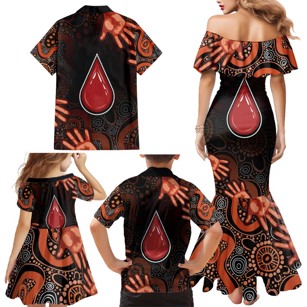 Australia Indigenous Leukemia Awareness Family Matching Mermaid Dress and Hawaiian Shirt Aboriginal Dot Arts - Aussie Hoodie
