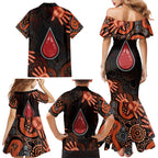 Australia Indigenous Leukemia Awareness Family Matching Mermaid Dress and Hawaiian Shirt Aboriginal Dot Arts - Aussie Hoodie