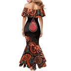 Australia Indigenous Leukemia Awareness Family Matching Mermaid Dress and Hawaiian Shirt Aboriginal Dot Arts - Aussie Hoodie