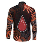 Australia Indigenous Leukemia Awareness Family Matching Off Shoulder Maxi Dress and Hawaiian Shirt Aboriginal Dot Arts - Aussie Hoodie