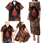 Australia Indigenous Leukemia Awareness Family Matching Puletasi and Hawaiian Shirt Aboriginal Dot Arts - Aussie Hoodie