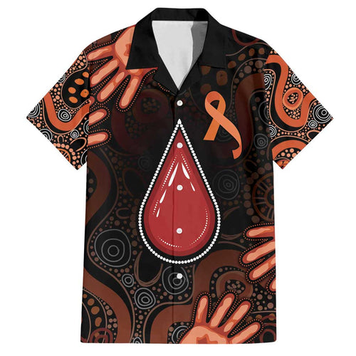Australia Indigenous Leukemia Awareness Family Matching Puletasi and Hawaiian Shirt Aboriginal Dot Arts - Aussie Hoodie