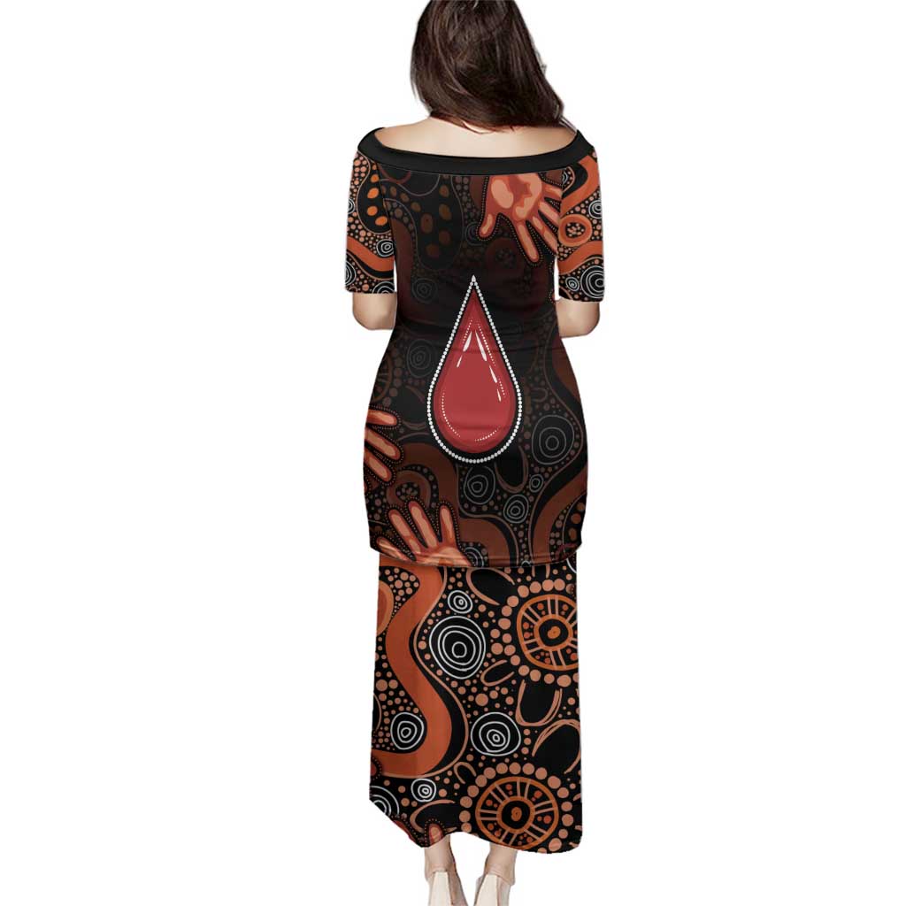 Australia Indigenous Leukemia Awareness Family Matching Puletasi and Hawaiian Shirt Aboriginal Dot Arts - Aussie Hoodie