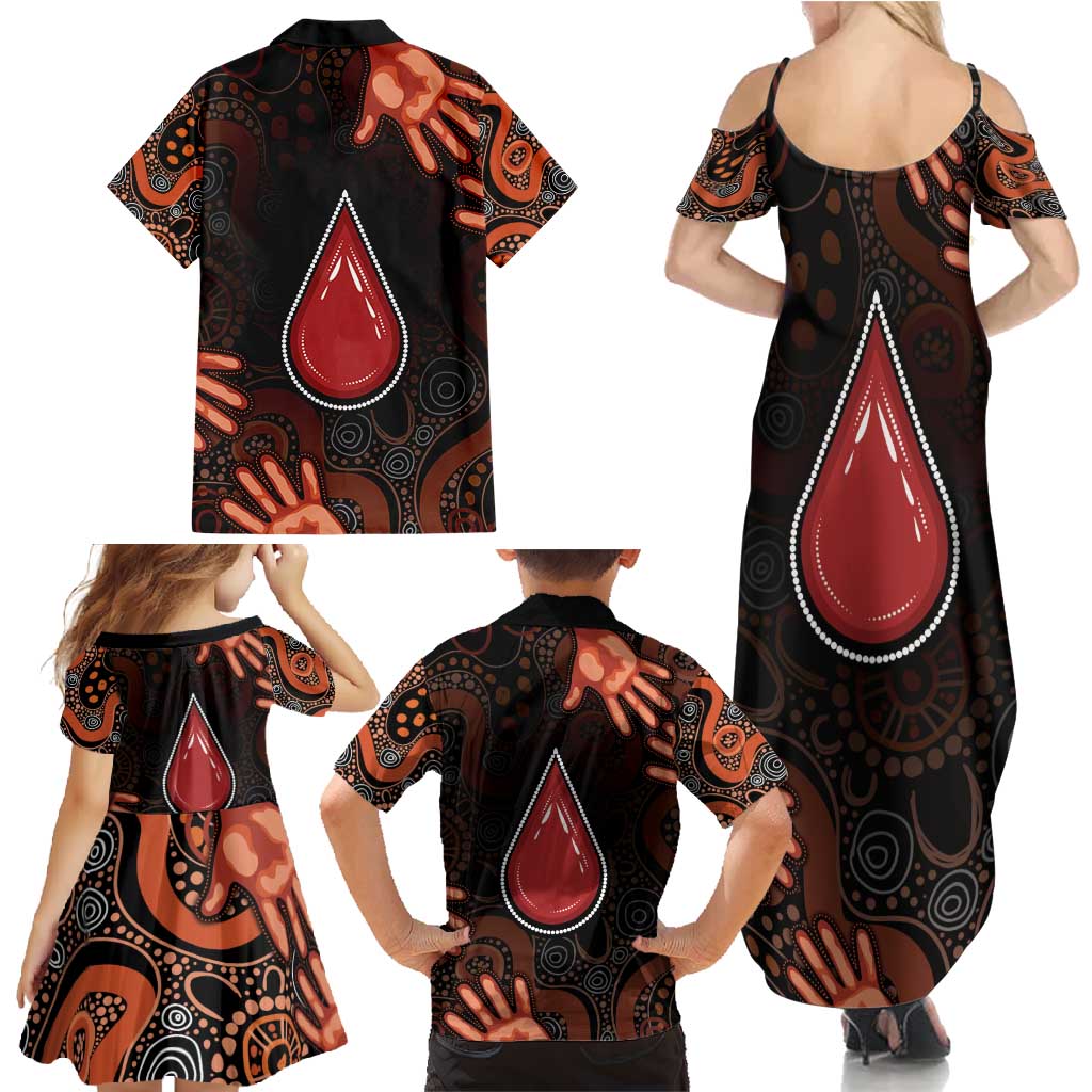 Australia Indigenous Leukemia Awareness Family Matching Summer Maxi Dress and Hawaiian Shirt Aboriginal Dot Arts - Aussie Hoodie