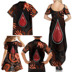 Australia Indigenous Leukemia Awareness Family Matching Summer Maxi Dress and Hawaiian Shirt Aboriginal Dot Arts - Aussie Hoodie