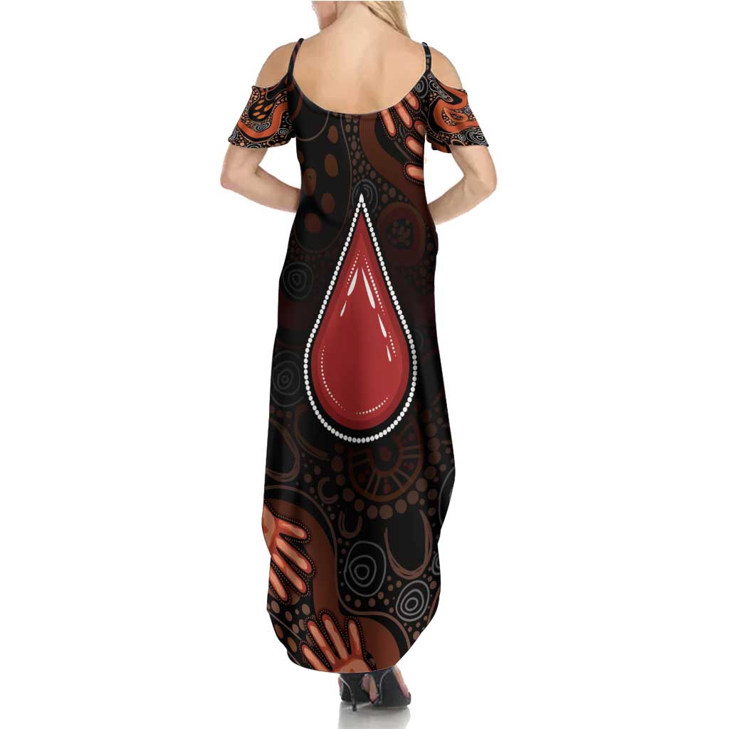 Australia Indigenous Leukemia Awareness Family Matching Summer Maxi Dress and Hawaiian Shirt Aboriginal Dot Arts - Aussie Hoodie