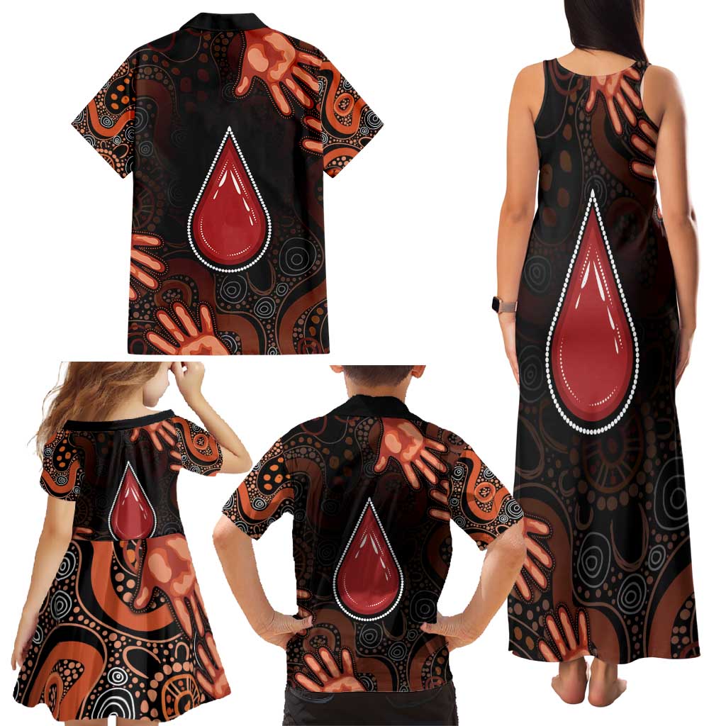 Australia Indigenous Leukemia Awareness Family Matching Tank Maxi Dress and Hawaiian Shirt Aboriginal Dot Arts - Aussie Hoodie