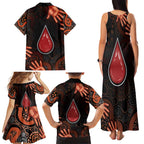 Australia Indigenous Leukemia Awareness Family Matching Tank Maxi Dress and Hawaiian Shirt Aboriginal Dot Arts - Aussie Hoodie