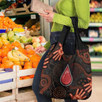 Australia Indigenous Leukemia Awareness Grocery Bag Aboriginal Dot Arts - Aussie Hoodie