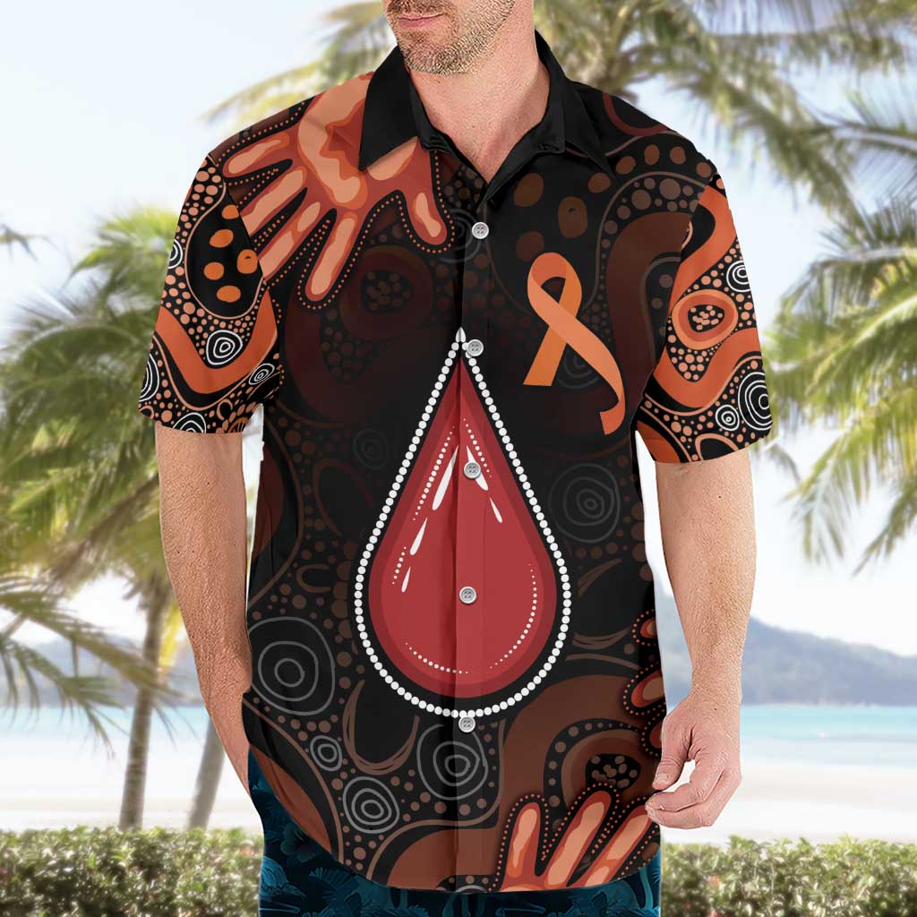 Australia Indigenous Leukemia Awareness Hawaiian Shirt Aboriginal Dot Arts - Aussie Hoodie