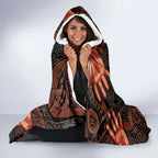 Australia Indigenous Leukemia Awareness Hooded Blanket Aboriginal Dot Arts - Aussie Hoodie