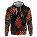 Australia Indigenous Leukemia Awareness Hoodie Aboriginal Dot Arts - Aussie Hoodie