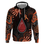Australia Indigenous Leukemia Awareness Hoodie Aboriginal Dot Arts - Aussie Hoodie