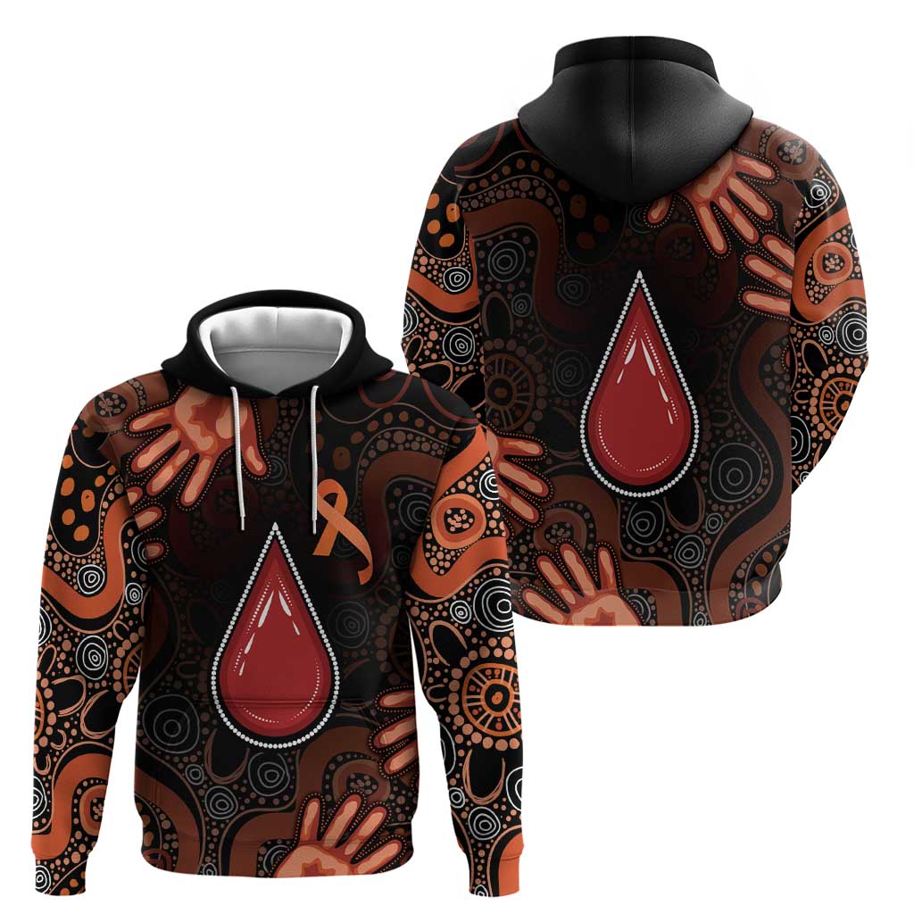 Australia Indigenous Leukemia Awareness Hoodie Aboriginal Dot Arts - Aussie Hoodie