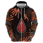 Australia Indigenous Leukemia Awareness Hoodie Aboriginal Dot Arts - Aussie Hoodie