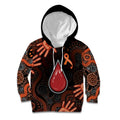 Australia Indigenous Leukemia Awareness Kid Hoodie Aboriginal Dot Arts - Aussie Hoodie