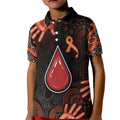 Australia Indigenous Leukemia Awareness Kid Polo Shirt Aboriginal Dot Arts - Aussie Hoodie