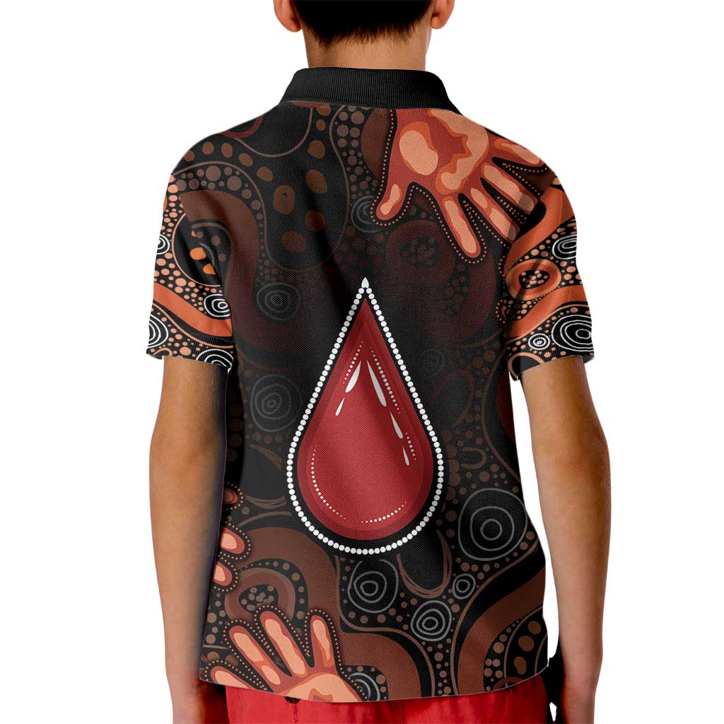 Australia Indigenous Leukemia Awareness Kid Polo Shirt Aboriginal Dot Arts - Aussie Hoodie