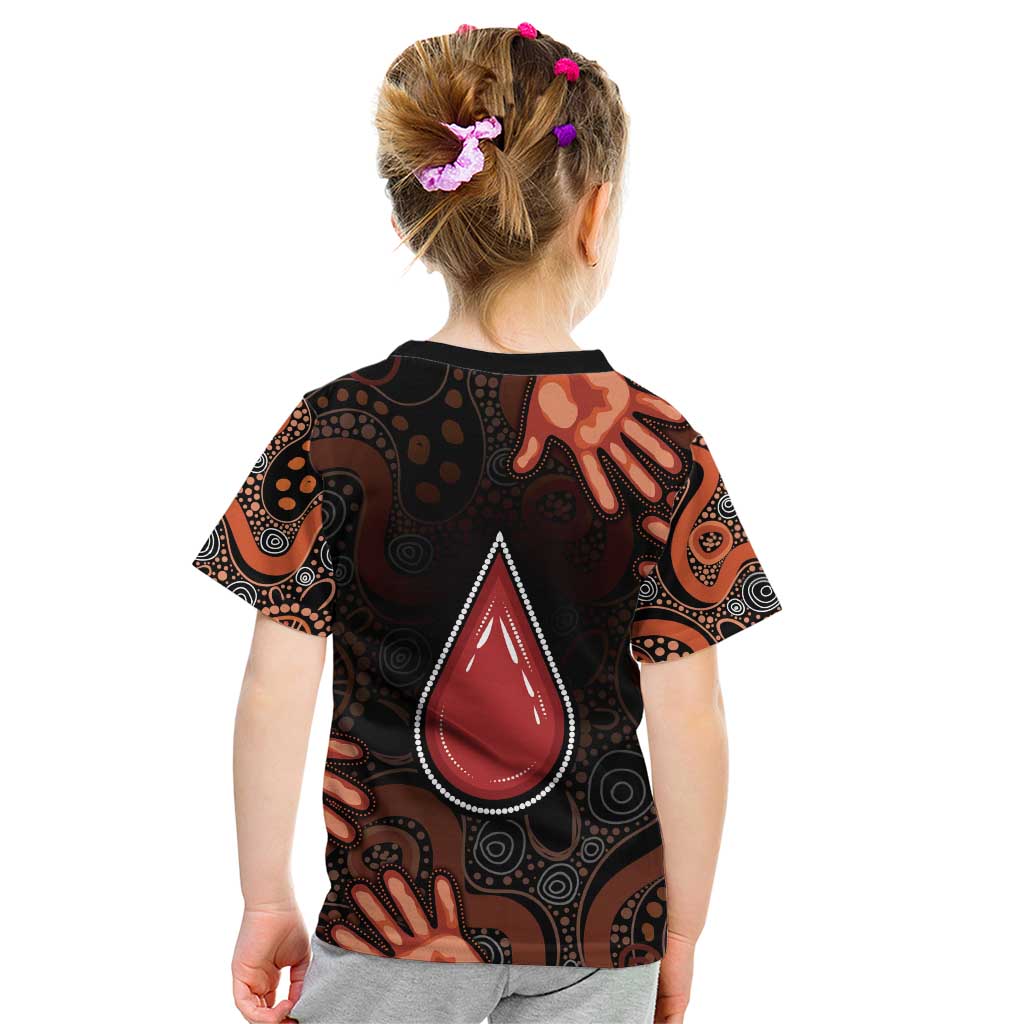 Australia Indigenous Leukemia Awareness Kid T Shirt Aboriginal Dot Arts - Aussie Hoodie