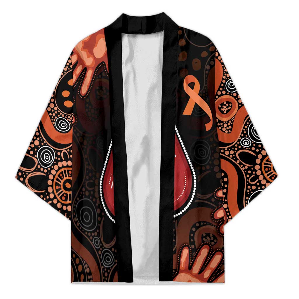 Australia Indigenous Leukemia Awareness Kimono Aboriginal Dot Arts - Aussie Hoodie