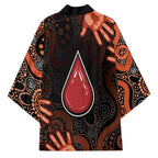 Australia Indigenous Leukemia Awareness Kimono Aboriginal Dot Arts - Aussie Hoodie