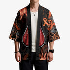 Australia Indigenous Leukemia Awareness Kimono Aboriginal Dot Arts - Aussie Hoodie