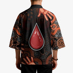 Australia Indigenous Leukemia Awareness Kimono Aboriginal Dot Arts - Aussie Hoodie