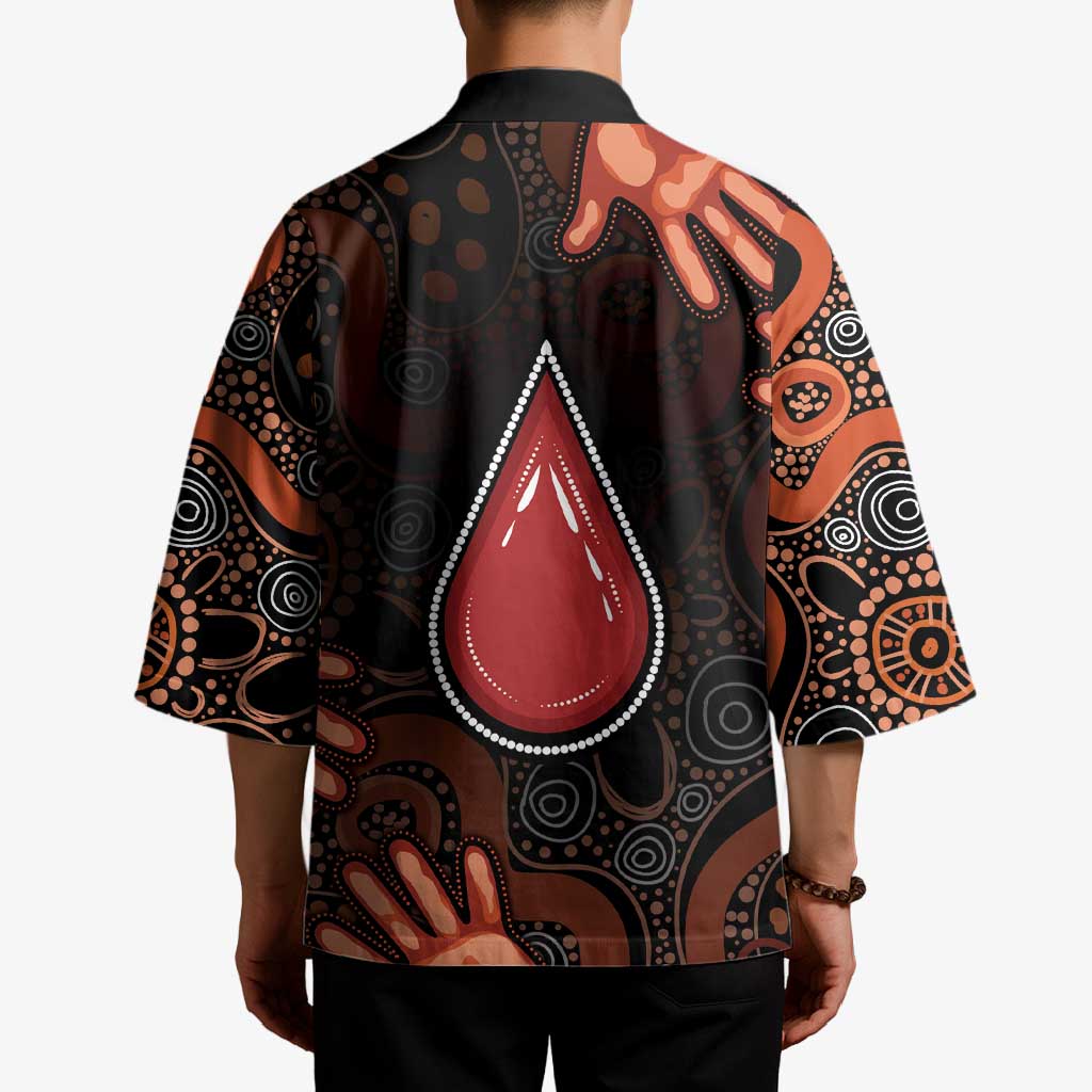 Australia Indigenous Leukemia Awareness Kimono Aboriginal Dot Arts - Aussie Hoodie