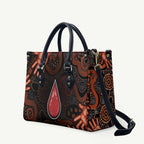 Australia Indigenous Leukemia Awareness Leather Bag Aboriginal Dot Arts - Aussie Hoodie