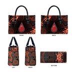 Australia Indigenous Leukemia Awareness Leather Bag Aboriginal Dot Arts - Aussie Hoodie
