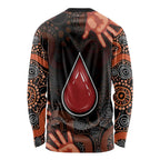 Australia Indigenous Leukemia Awareness Long Sleeve Shirt Aboriginal Dot Arts - Aussie Hoodie