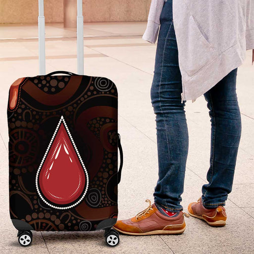 Australia Indigenous Leukemia Awareness Luggage Cover Aboriginal Dot Arts - Aussie Hoodie