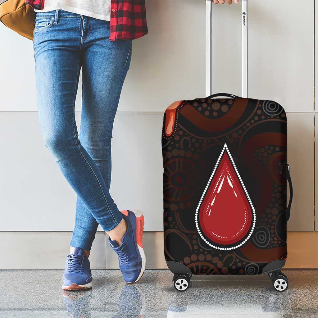 Australia Indigenous Leukemia Awareness Luggage Cover Aboriginal Dot Arts - Aussie Hoodie
