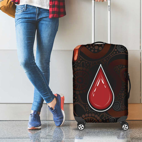 Australia Indigenous Leukemia Awareness Luggage Cover Aboriginal Dot Arts - Aussie Hoodie