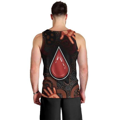 Australia Indigenous Leukemia Awareness Men Tank Top Aboriginal Dot Arts - Aussie Hoodie