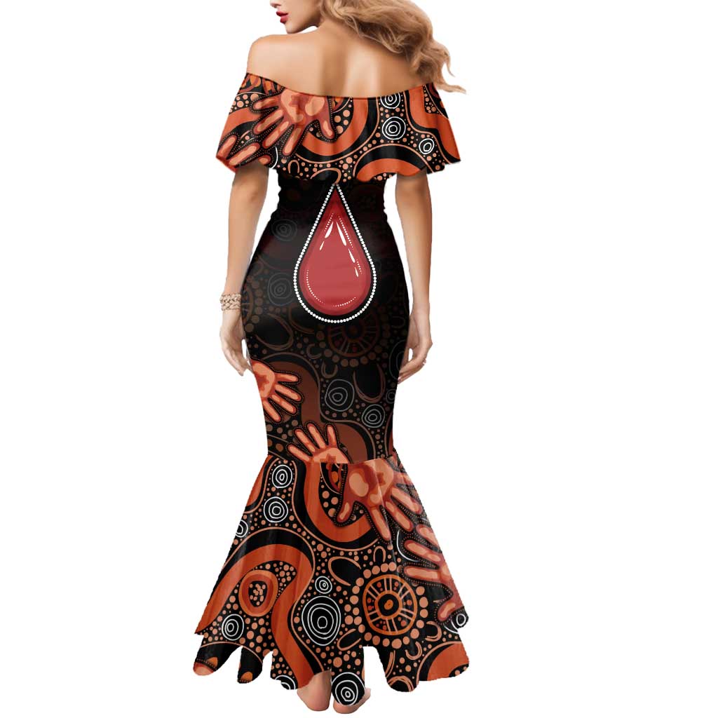 Australia Indigenous Leukemia Awareness Mermaid Dress Aboriginal Dot Arts - Aussie Hoodie