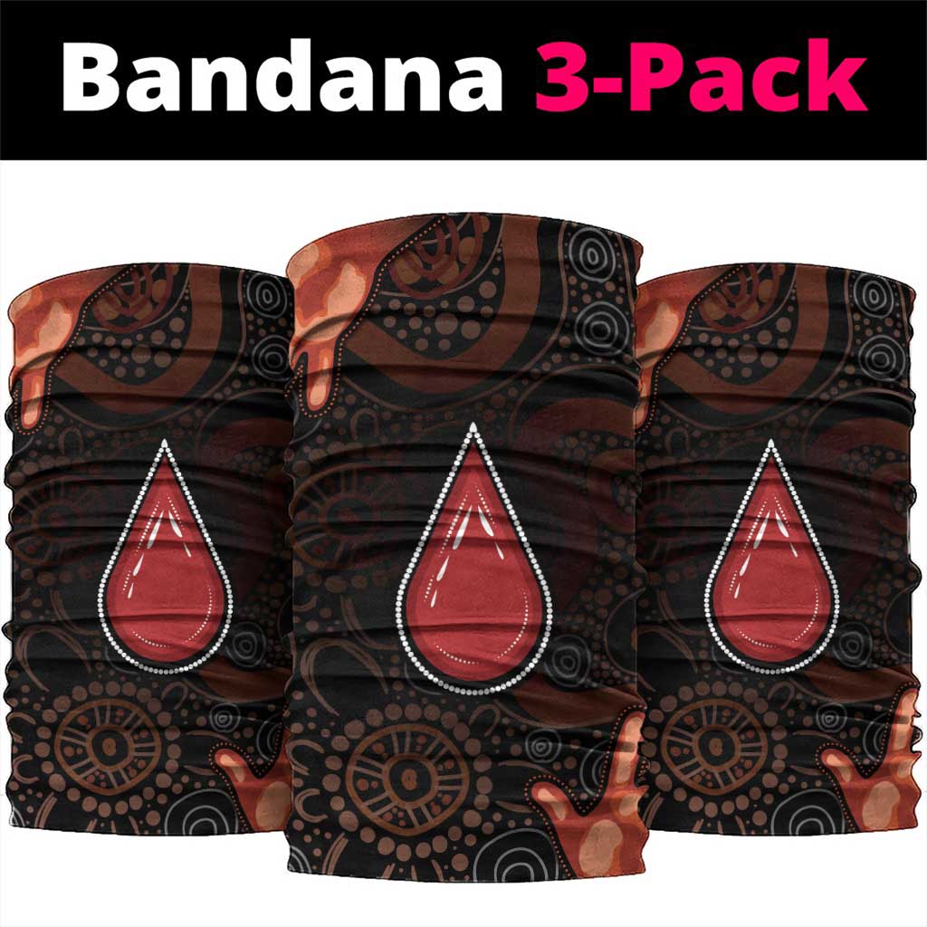Australia Indigenous Leukemia Awareness Neck Gaiter Aboriginal Dot Arts - Aussie Hoodie