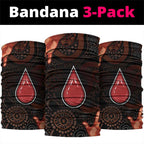 Australia Indigenous Leukemia Awareness Neck Gaiter Aboriginal Dot Arts - Aussie Hoodie