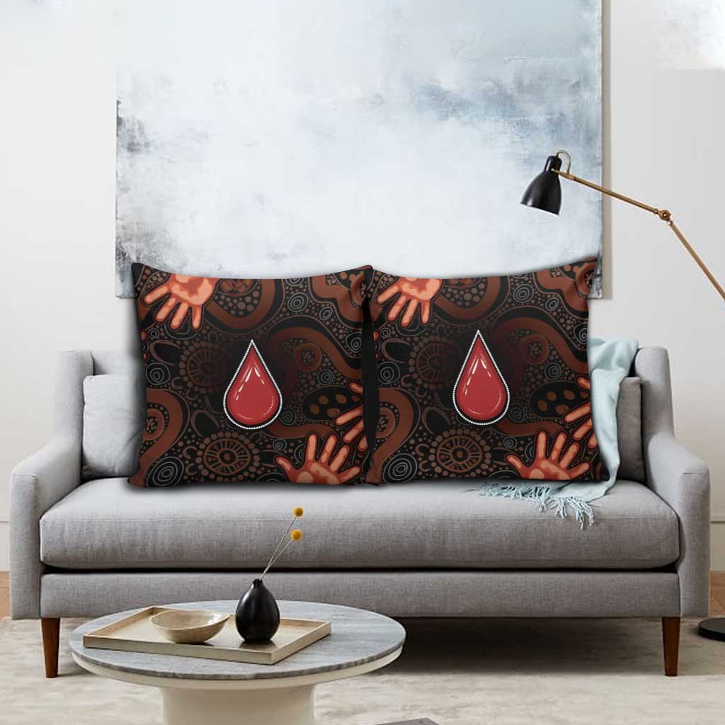 Australia Indigenous Leukemia Awareness Pillow Cover Aboriginal Dot Arts - Aussie Hoodie