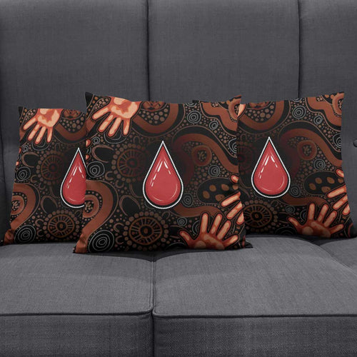 Australia Indigenous Leukemia Awareness Pillow Cover Aboriginal Dot Arts - Aussie Hoodie