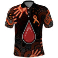 Australia Indigenous Leukemia Awareness Polo Shirt Aboriginal Dot Arts - Aussie Hoodie