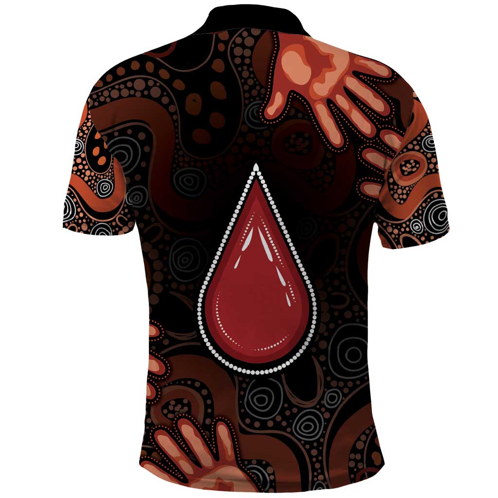 Australia Indigenous Leukemia Awareness Polo Shirt Aboriginal Dot Arts - Aussie Hoodie