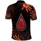 Australia Indigenous Leukemia Awareness Polo Shirt Aboriginal Dot Arts - Aussie Hoodie